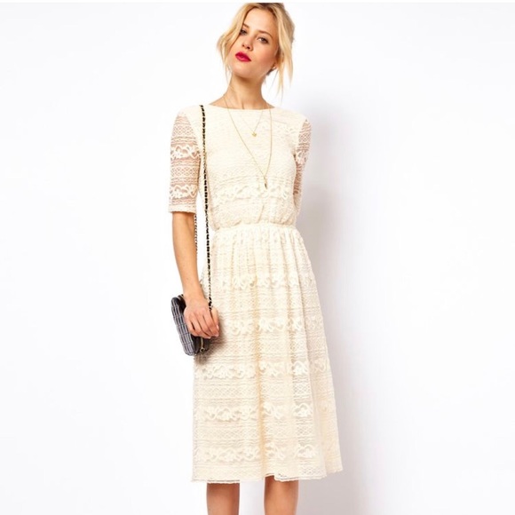 white lace dress asos
